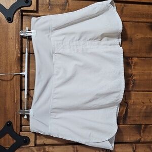Lululemon White Athletic Mini Skirt with Built In Shorts Size 8